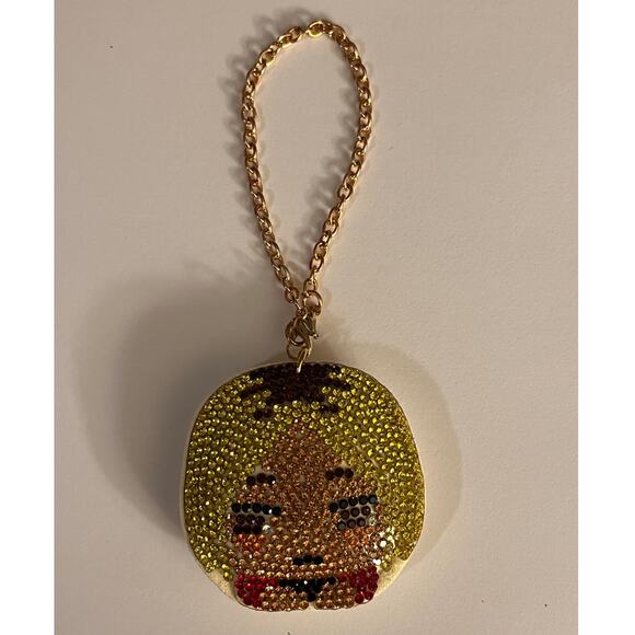 Haikyu!! Kozume Kenma Rhinestones And A Gold Chain Keyring Charm - Picture 2 of 11